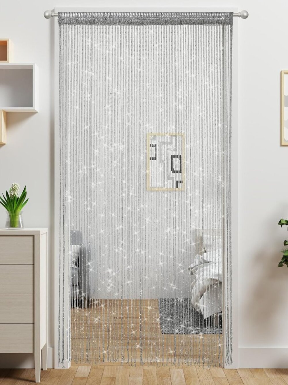 Door String Curtain Doorway Beads Curtains,Hanging Room Divider Beaded Decor Hip